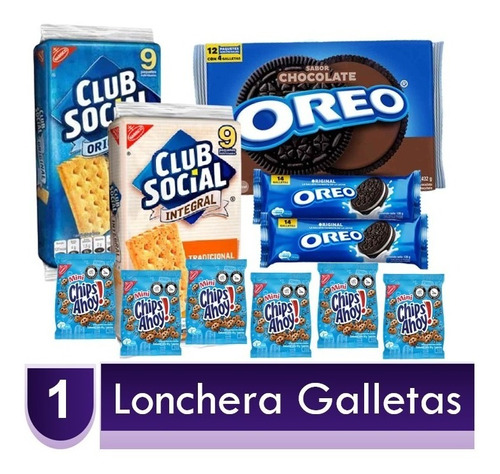 Combo Lonchera Galletas Oreo - Club Social - Chips Ahoy